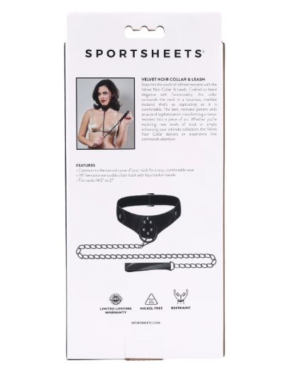 VELVET NOIR COLLAR & LEASH