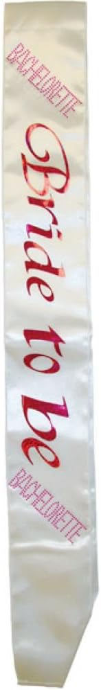 Bachelorette Bride Non Flashing White Sash