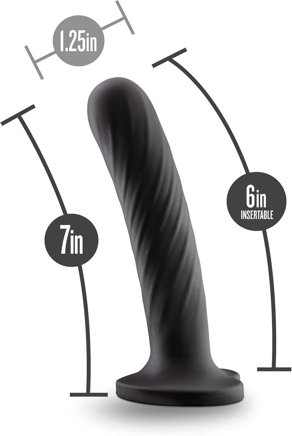 Temptasia Twist Large Dildo Black