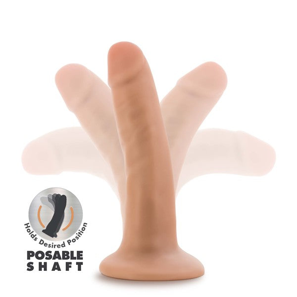 DR. Skin Plus 5in Poseable Shaft Dildo Vanilla w/o Balls
