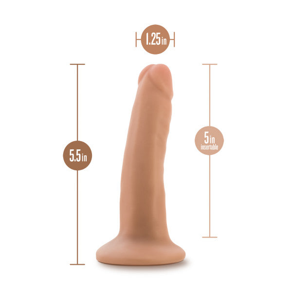 DR. Skin Plus 5in Poseable Shaft Dildo Vanilla w/o Balls