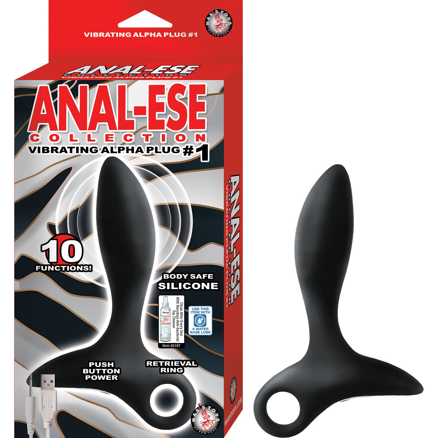 ANAL-ESE COLLECTION VIBRATING ALPHA PLUG #1
