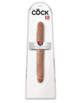 KING COCK 12 IN SLIM DOUBLE DILDO TAN