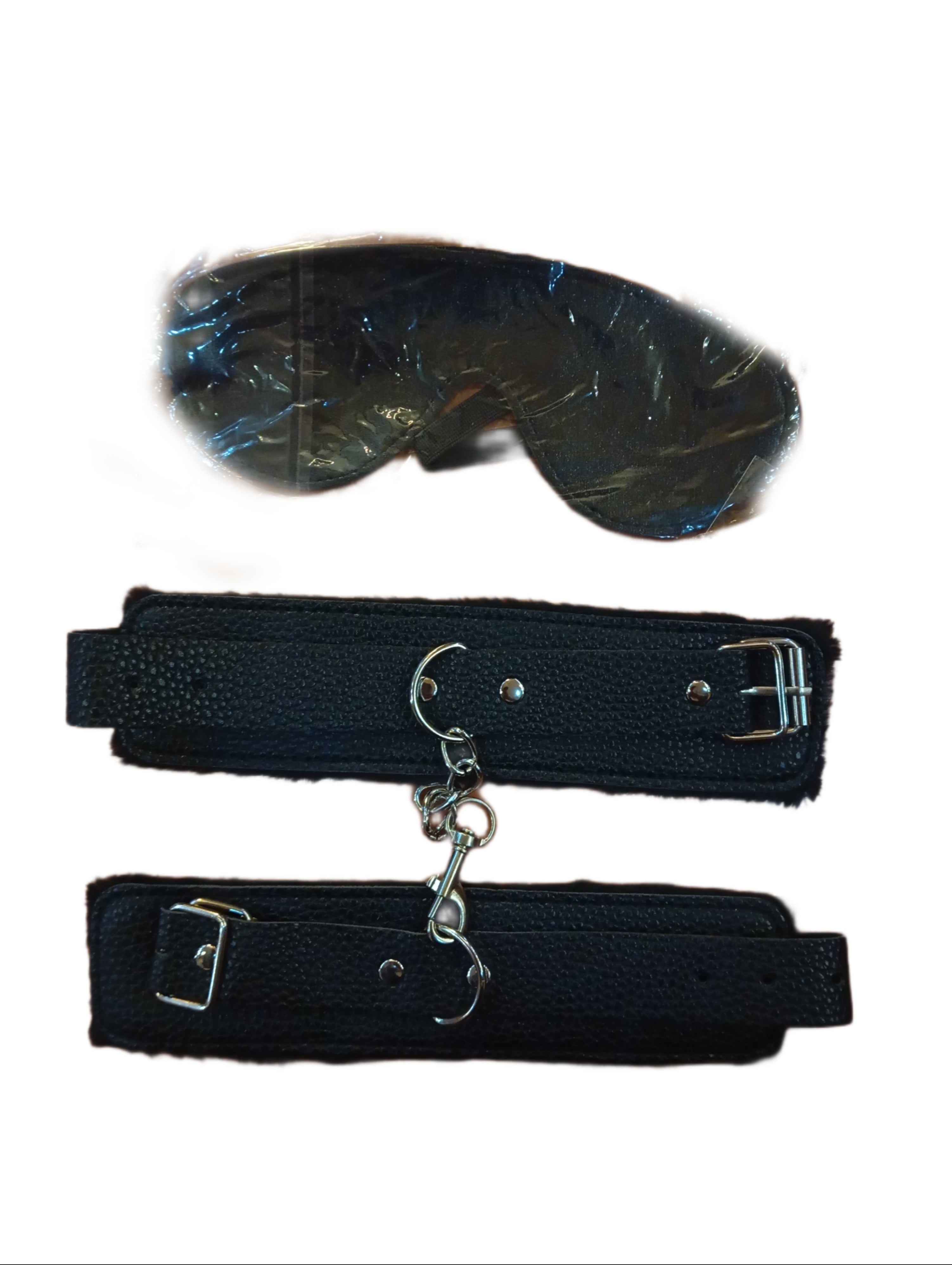 Black Blindfold  w/ Cuffs