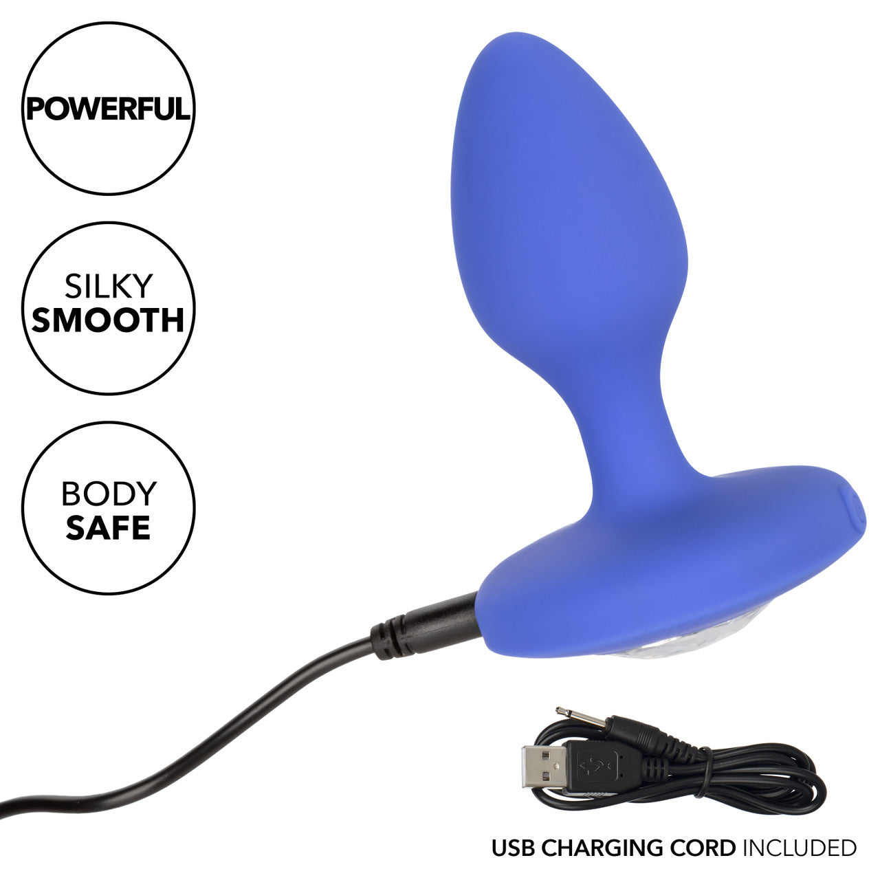 CHEEKY GEMS VIBRATING PROBE MEDIUM BLUE