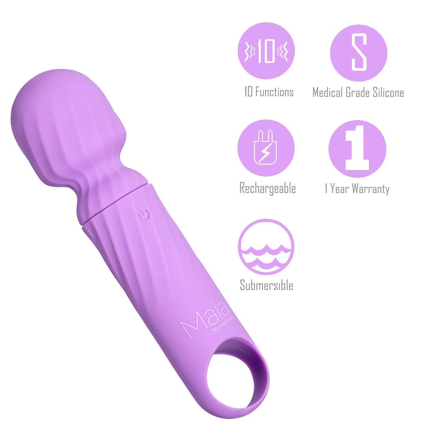 Maia Dolly Purple Silicone Mini Wand