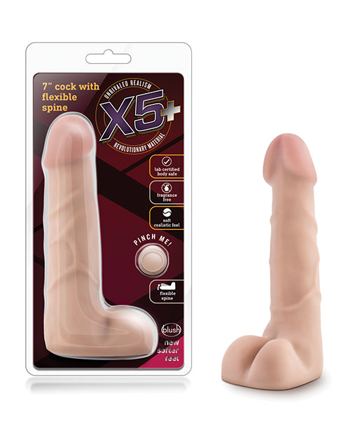 X5 7" Flexible Dildo W/ Spine