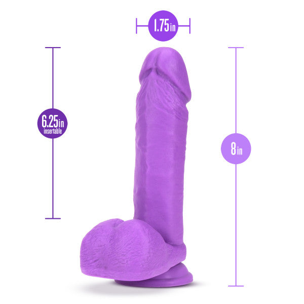 Neo 8" Dual Density Dildo W/ Balls