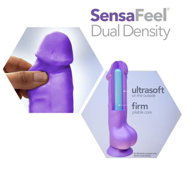 Neo 8" Dual Density Dildo W/ Balls