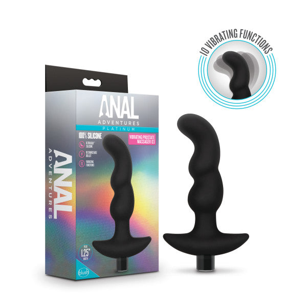 Anal Adventures Platinum Silicone Vibrating Prostate Massager 03
