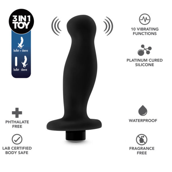 Anal Adventures Platinum Silicone Vibrating Prostate Massager 02