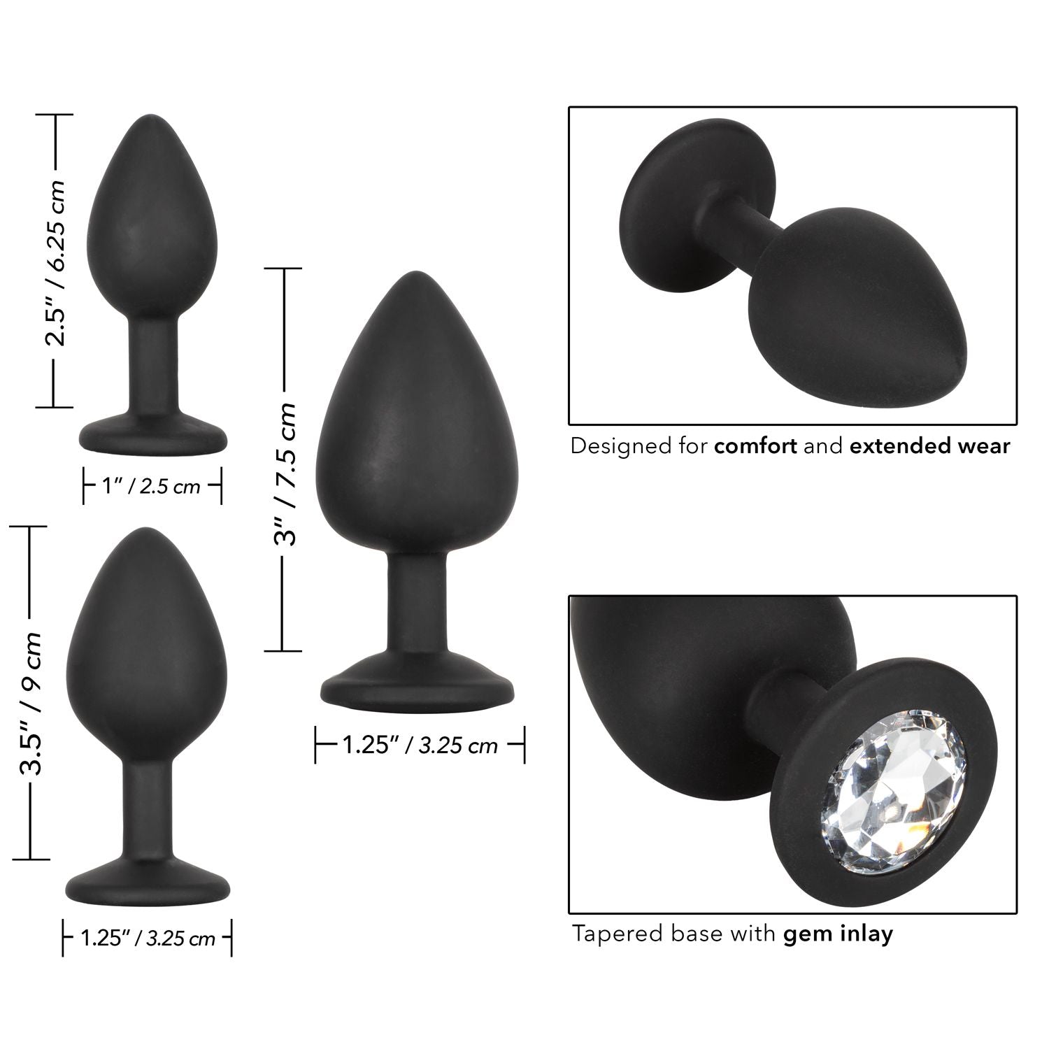 Silicone Gem Anal Kit Black