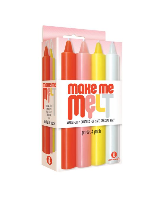 THE 9'S MAKE ME MELT SENSUAL WARM-DRIP CANDLES PASTEL