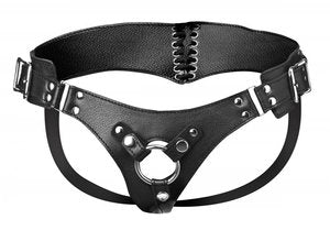 Strap U Bodice Corset Style Strap On Harness (front view)