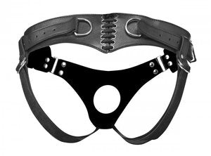 Strap U Bodice Corset Style Strap On Harness (back view)