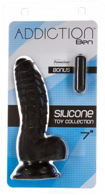 ADDICTION 100% SILICONE BEN 7 BLACK