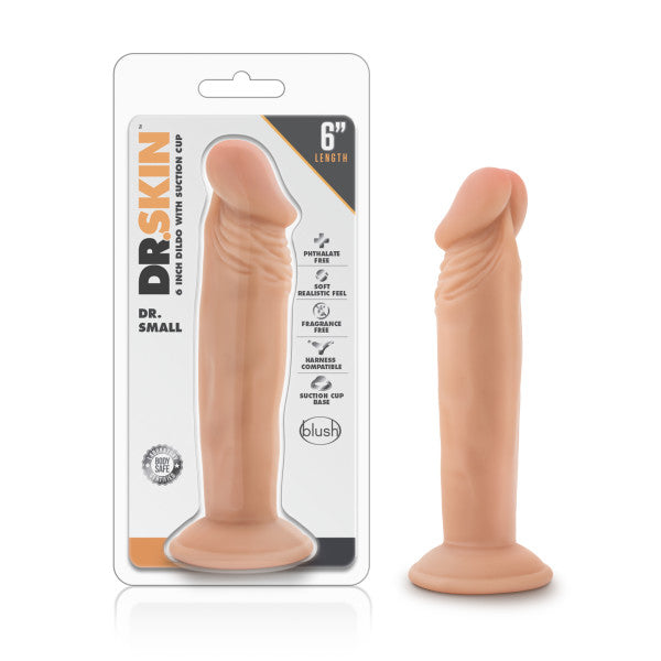 DR SKIN DR SMALL 6.5IN DILDO VANILLA