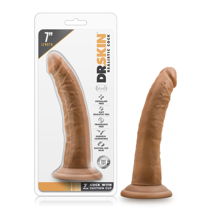DR SKIN 7.5 COCK W SUCTION CUP MOCHA "