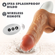DR SKIN SILICONE DR HAMMER 7IN THRUSTING DILDO W/ HANDLE BEIGE
