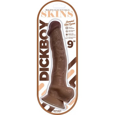 DICKBOY SKINS DILDO CARAMEL LOVERS 9IN