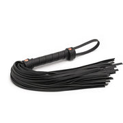 BONDAGE COUTURE FLOGGER BLACK W/ ROSE GOLD