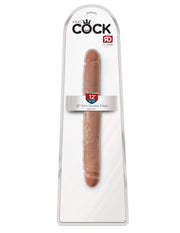 KING COCK 12 IN SLIM DOUBLE DILDO TAN