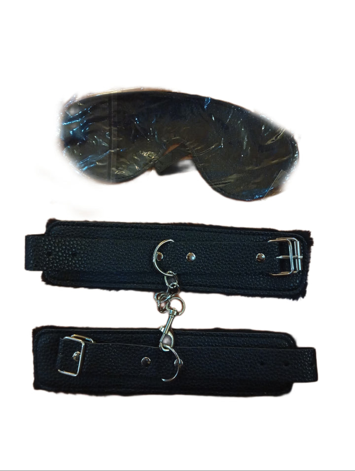 Black Blindfold  w/ Cuffs