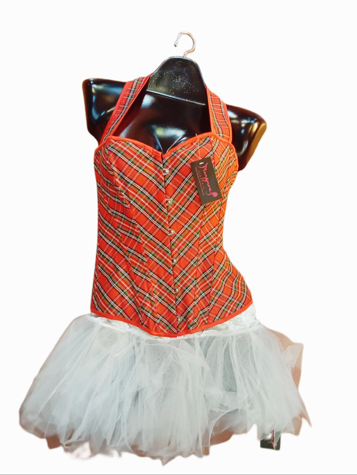 School Girl Checkered Corset