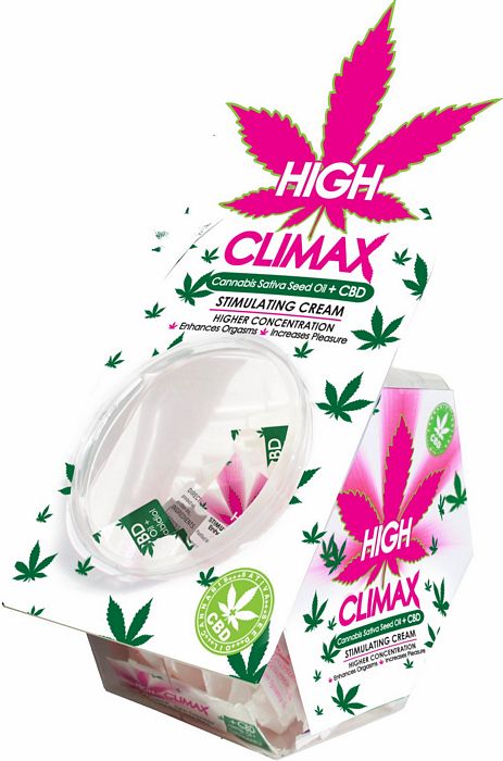 HIGH CLIMAX FEMALE STIMULANT W/HEMP SEED OIL pillow pack