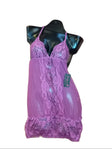 Purple lace mesh babydoll