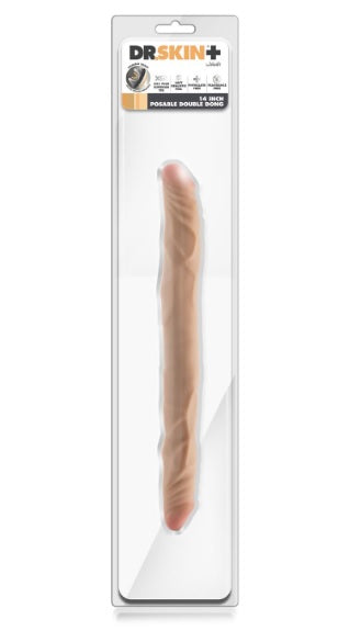 DR SKIN PLUS 14in POSABLE DOUBLE DONG BEIGE