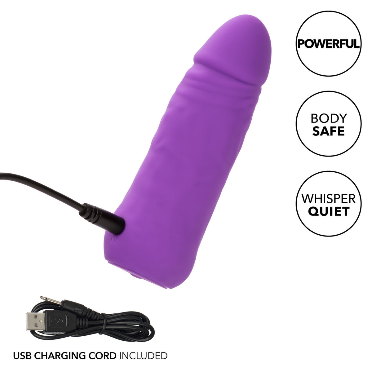 Calexotics Studs Mini Vibrating Dildo 4.25" Purple